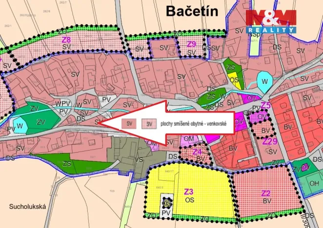 Prodej pozemku pro bydlení, Bačetín, 1122 m2