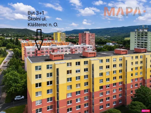 Prodej bytu 3+1, Klášterec nad Ohří, Školní, 67 m2