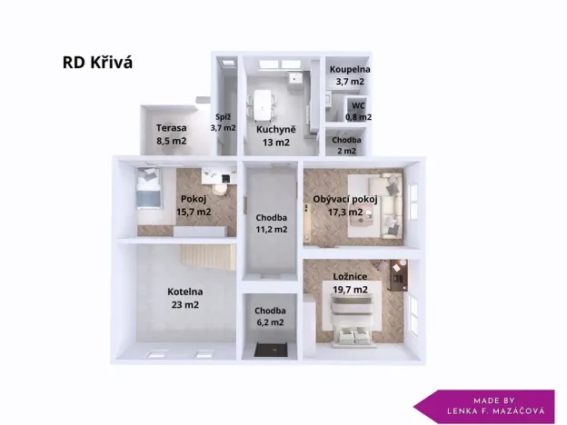 Prodej rodinného domu, Dlouhá Loučka - Křivá, 116 m2