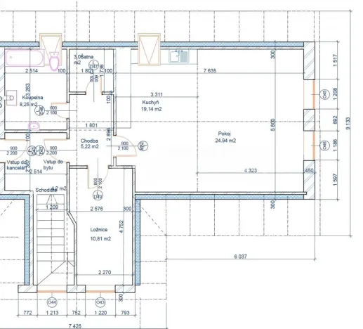 Pronájem bytu 2+kk, Pardubice - Trnová, Jiřího Potůčka, 65 m2