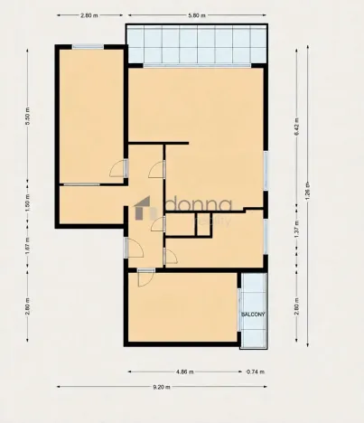 Pronájem bytu 3+kk, Praha, Vodnická, 84 m2