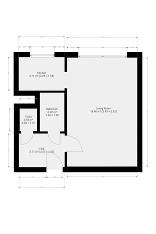 Pronájem bytu 1+1, Praha - Chodov, Kunínova, 28 m2