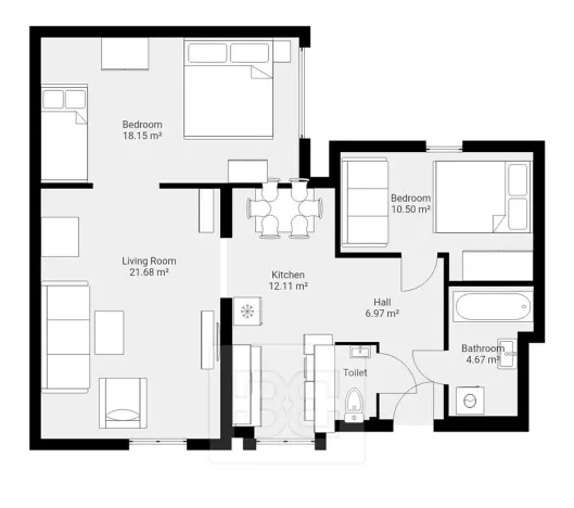 Pronájem bytu 3+1, Praha - Nové Město, Jindřišská, 74 m2