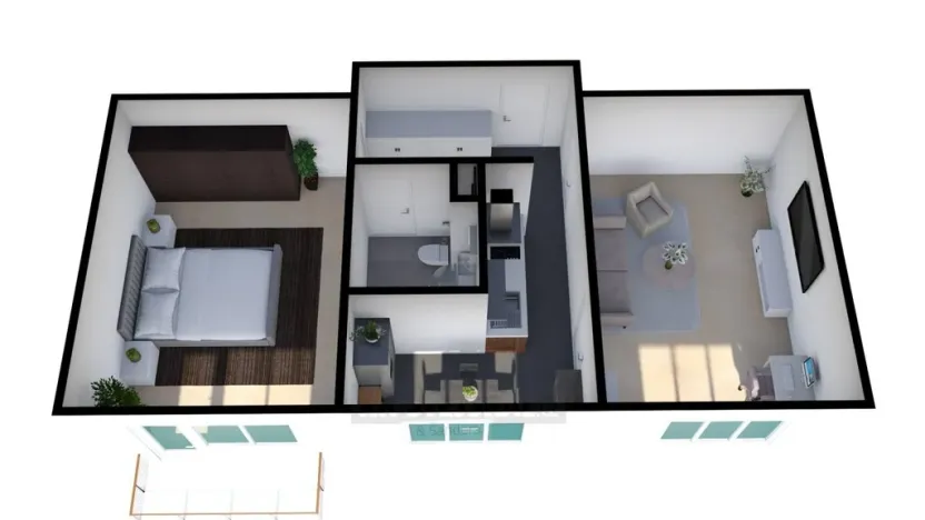 Prodej bytu 2+1, Loučovice, 62 m2