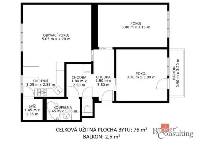 Prodej bytu 3+kk, Hulín, Wolkerova, 86 m2