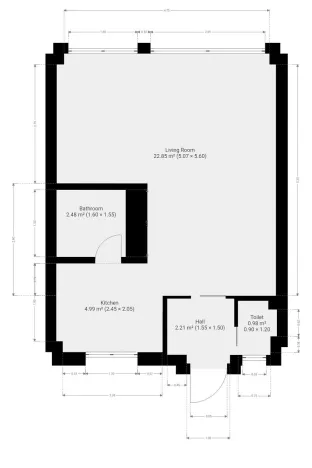 Pronájem bytu 1+kk, Praha - Krč, Obětí 6. května, 35 m2