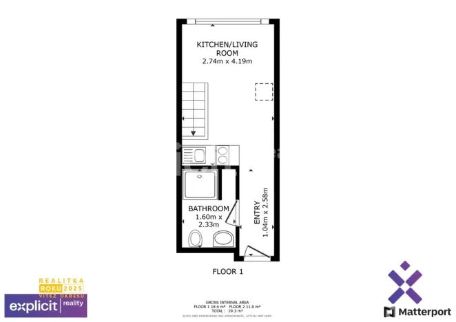 Pronájem bytu 1+kk, Zlín, Devadesátá, 35 m2