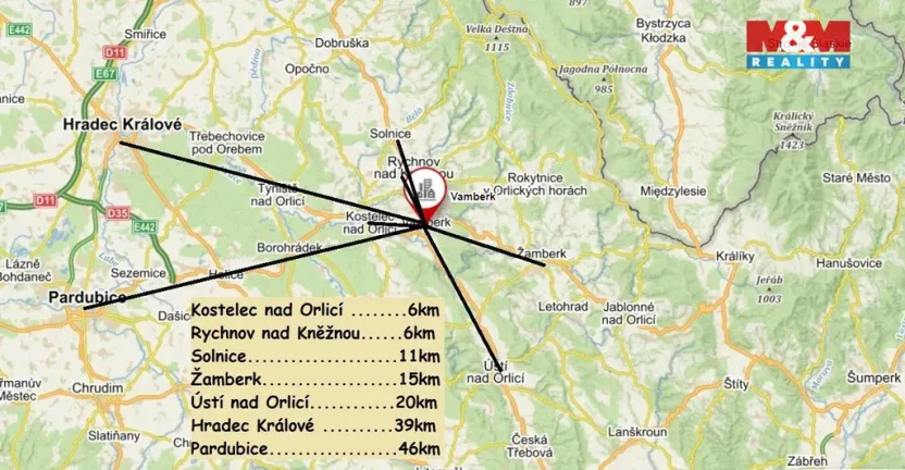 Prodej pozemku pro bydlení, Vamberk, Mníšek, 466 m2