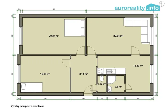 Prodej bytu 3+1, Luby, U Pily, 82 m2
