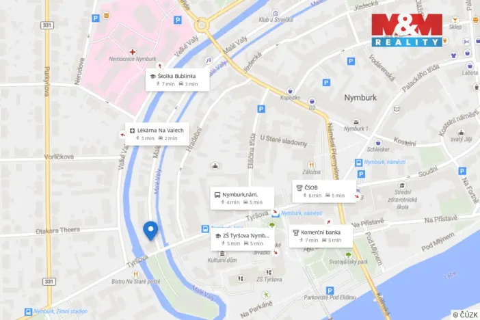 Pronájem bytu 1+1, Nymburk, Tyršova, 38 m2