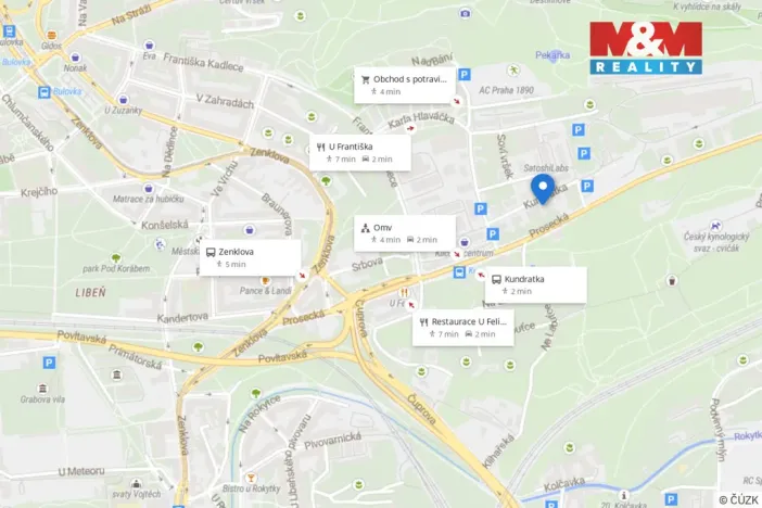 Pronájem bytu 1+kk, Praha - Libeň, Kundratka, 42 m2