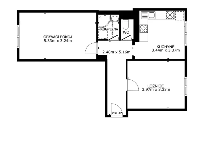 Prodej bytu 2+1, Štětí, U stadionu, 60 m2