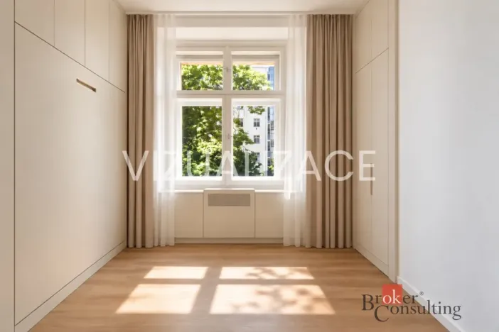 Prodej bytu 1+kk, Praha - Vinohrady, náměstí Jiřího z Lobkovic, 44 m2