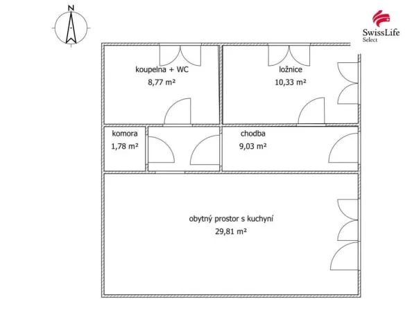 Pronájem bytu 2+kk, Češov, 60 m2