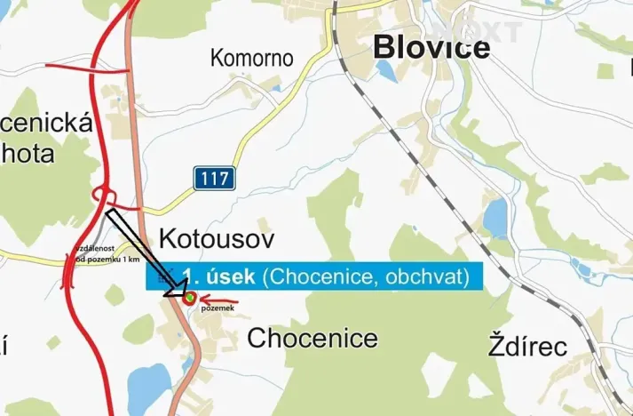 Prodej pozemku pro bydlení, Chocenice, 2361 m2
