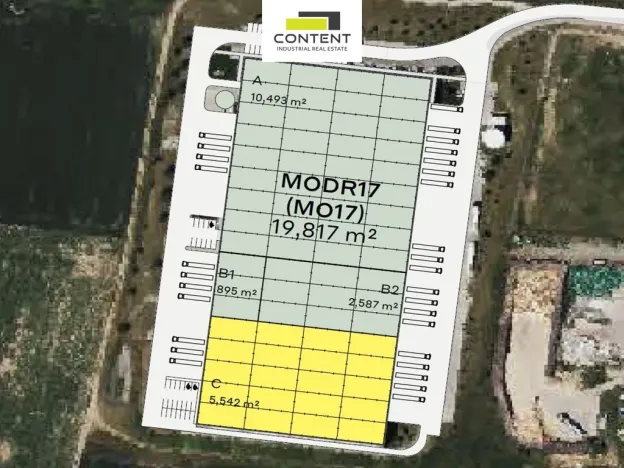 Pronájem skladu, Modřice, U Vlečky, 5542 m2
