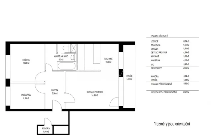 Prodej bytu 3+kk, Praha - Krč, V Štíhlách, 55 m2