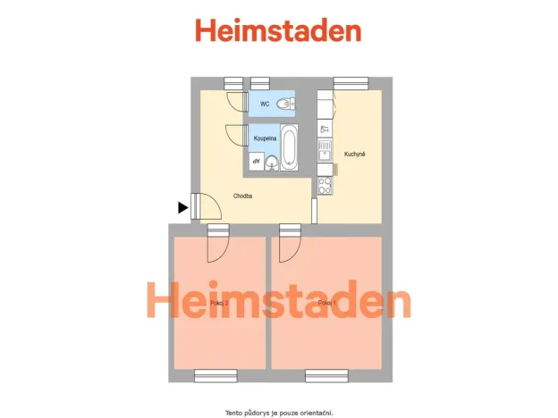 Pronájem bytu 2+1, Havířov - Město, Sadová, 55 m2