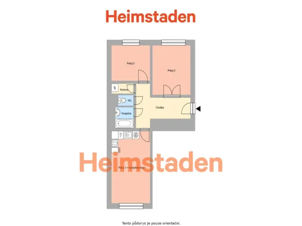 Pronájem bytu 3+kk, Havířov - Město, Bieblova, 54 m2