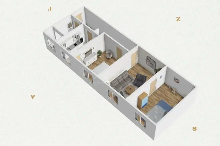 Prodej bytu 3+1, Planá, Hřbitovní, 86 m2