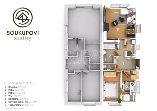 Prodej bytu 3+kk, Olešná, 68 m2
