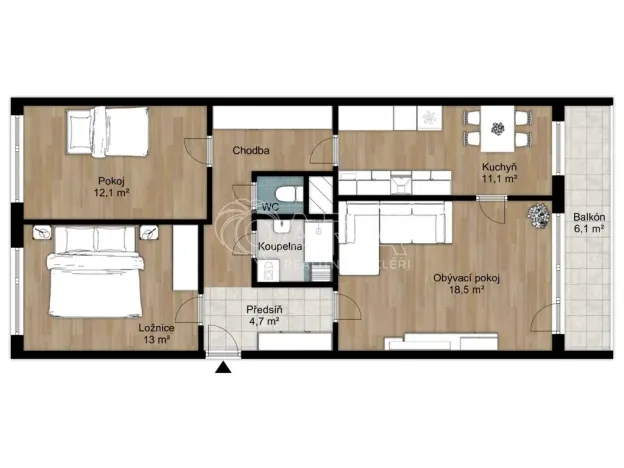 Pronájem bytu 3+1, Praha - Stodůlky, Janského, 74 m2