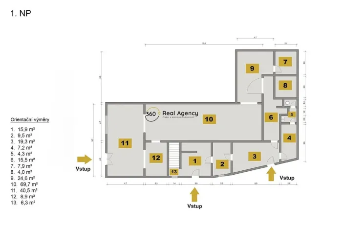 Prodej obchodního prostoru, Kamenice nad Lipou, Masarykova, 390 m2