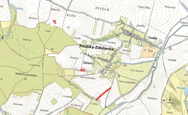 Prodej podílu sadu/vinice, Troubky-Zdislavice, 6725 m2