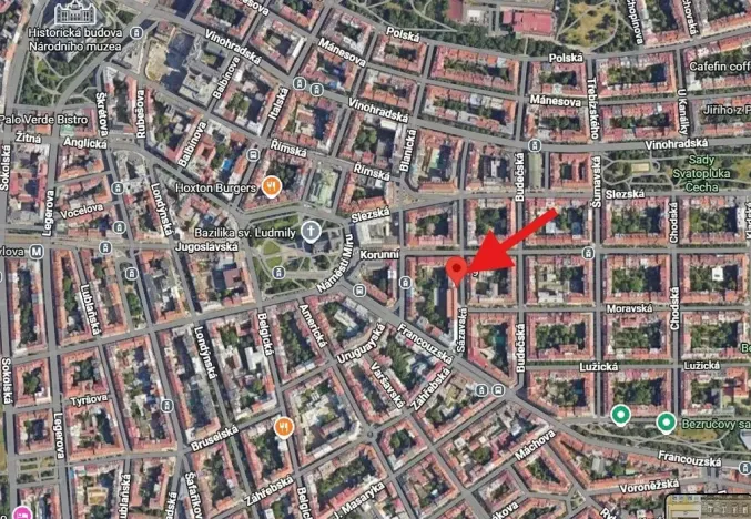 Pronájem garáže, Praha - Vinohrady, Sázavská, 12 m2