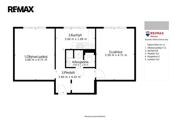 Prodej bytu 2+1, Sokolov, Jelínkova, 52 m2