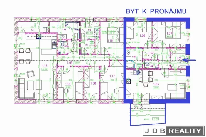 Pronájem bytu 3+kk, Roudnice nad Labem, 62 m2