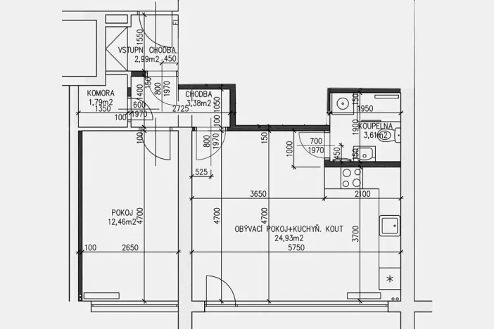Pronájem bytu 2+kk, Praha - Strašnice, V olšinách, 52 m2