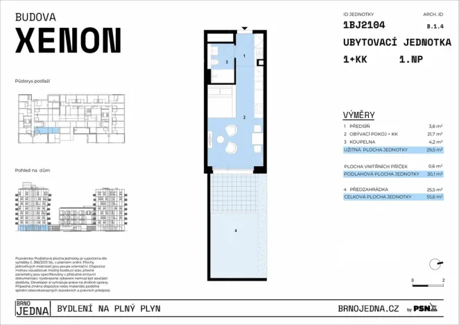 Prodej bytu 1+kk, Brno, Plynárenská, 30 m2