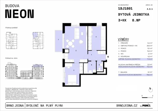 Prodej bytu 3+kk, Brno, Plynárenská, 71 m2