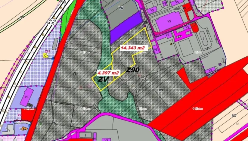 Prodej komerčního pozemku, Mníšek pod Brdy, 14343 m2