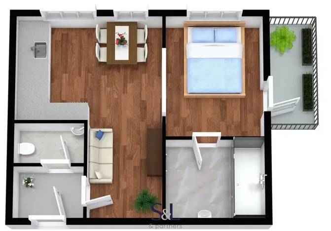 Pronájem bytu 2+kk, Liberec, U Nisy, 49 m2