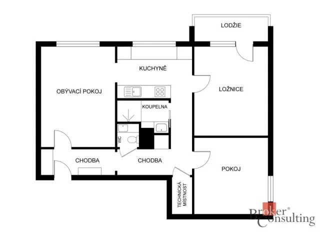 Prodej bytu 3+1, Velké Meziříčí, Poštovní, 72 m2