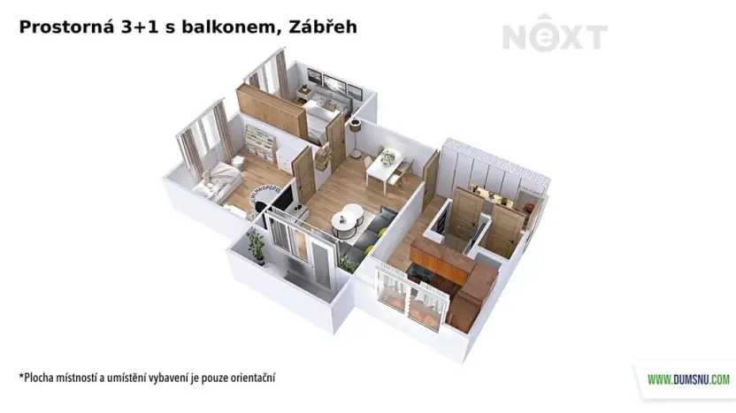 Pronájem bytu 3+1, Zábřeh, Křížkovského, 62 m2
