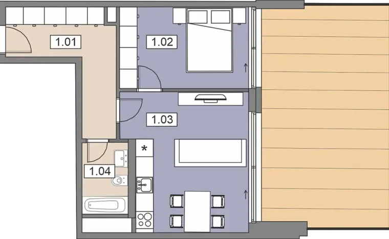 Prodej bytu 2+kk, Praha, Komořanská, 47 m2