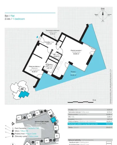 Pronájem bytu 2+kk, Praha - Žižkov, Ke kapslovně, 67 m2