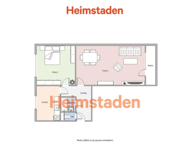 Pronájem bytu 2+1, Havířov - Město, Klidná, 55 m2