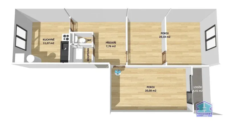 Prodej bytu 2+1, Stříbro, Nerudova, 63 m2