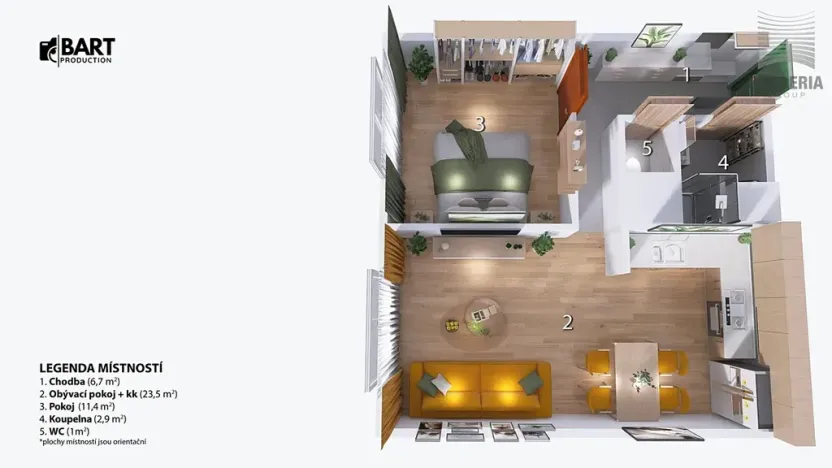 Prodej bytu 2+kk, Brno, Koniklecová, 49 m2
