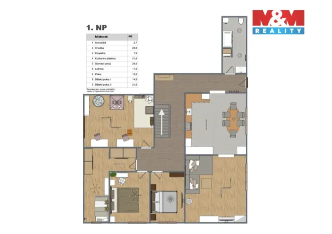 Prodej bytu 5+1, Chlumec nad Cidlinou - Kladruby, 139 m2