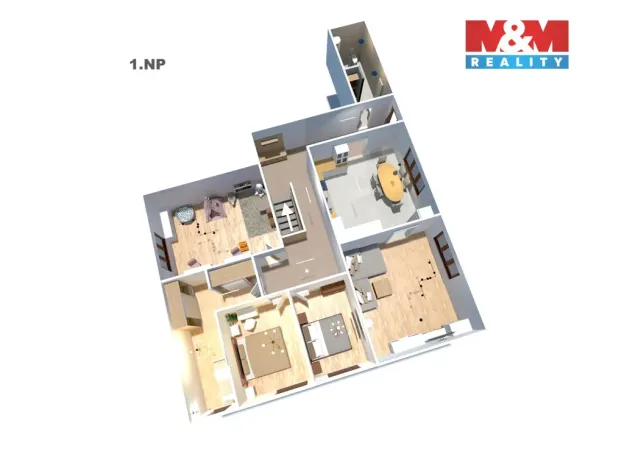 Prodej bytu 5+1, Chlumec nad Cidlinou - Kladruby, 139 m2