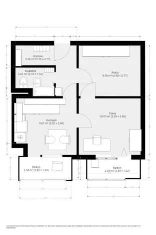 Pronájem bytu 1+1, Brno, Rerychova, 41 m2
