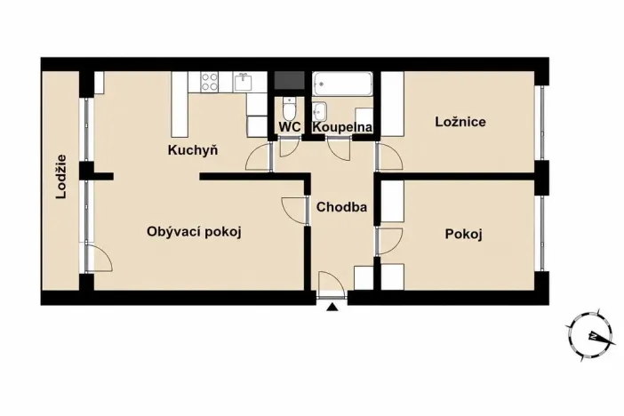 Prodej bytu 3+kk, Praha - Chodov, Lečkova, 75 m2