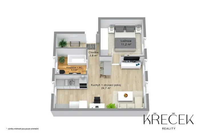 Pronájem bytu 2+kk, Třebíč, Zahradníčkova, 48 m2