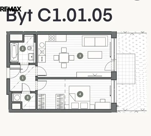 Pronájem bytu 2+kk, Praha - Vysočany, Kolbenova, 56 m2