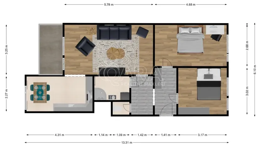 Pronájem bytu 3+kk, Praha - Kobylisy, Kaňkovského, 68 m2